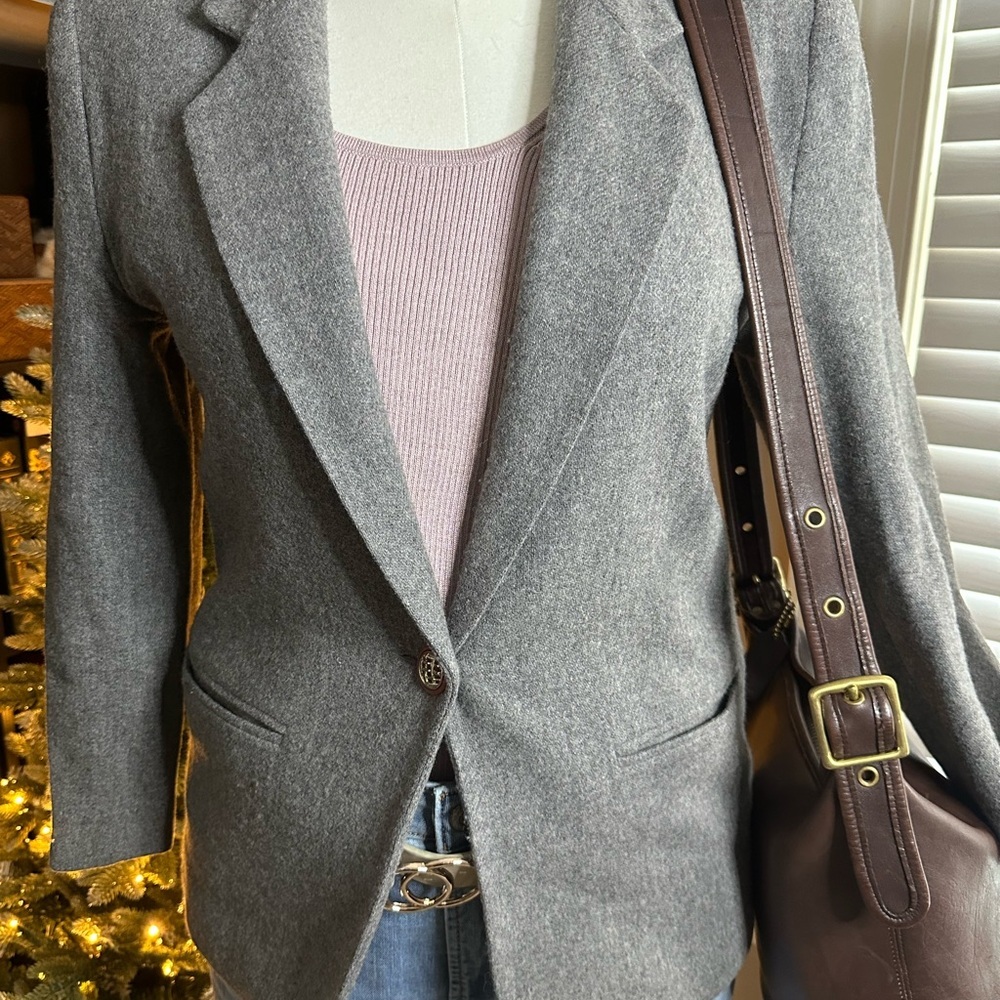 Vintage 100% Wool Gray Women's Blazer